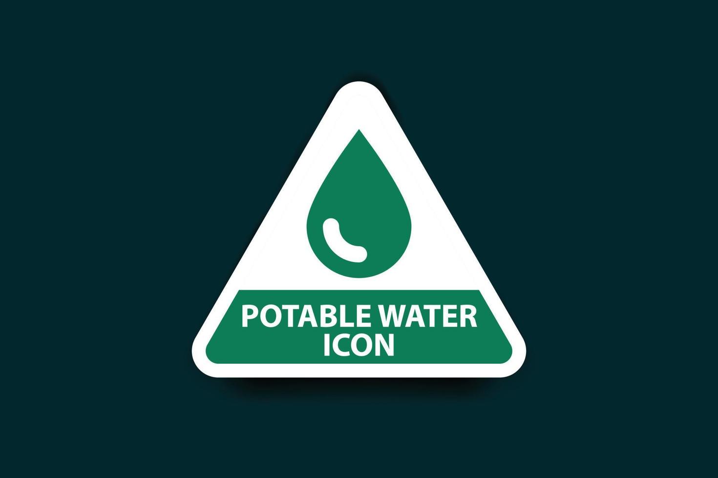 potable l'eau icône et vert Couleur graphique conception vecteur