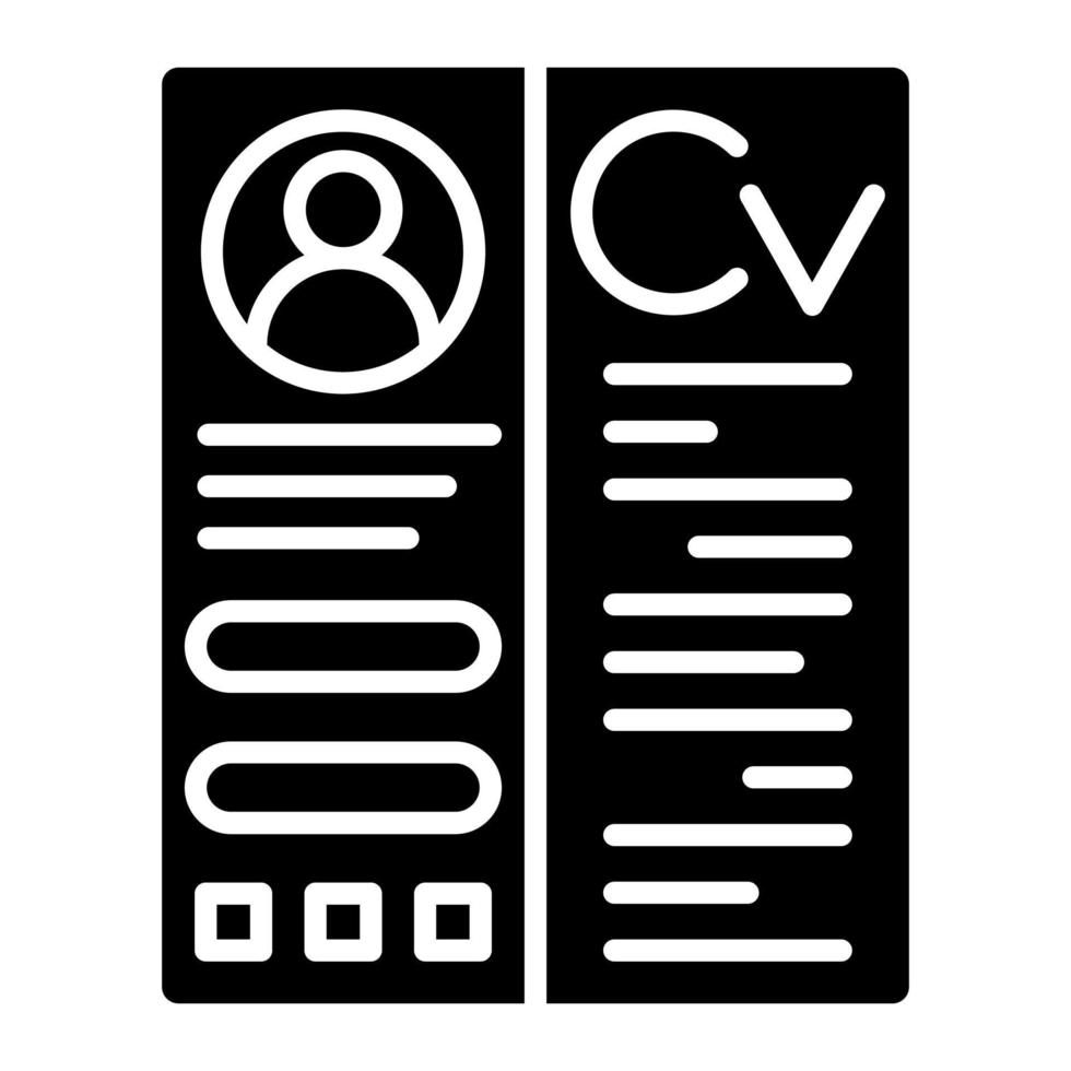 icône de vecteur de curriculum vitae