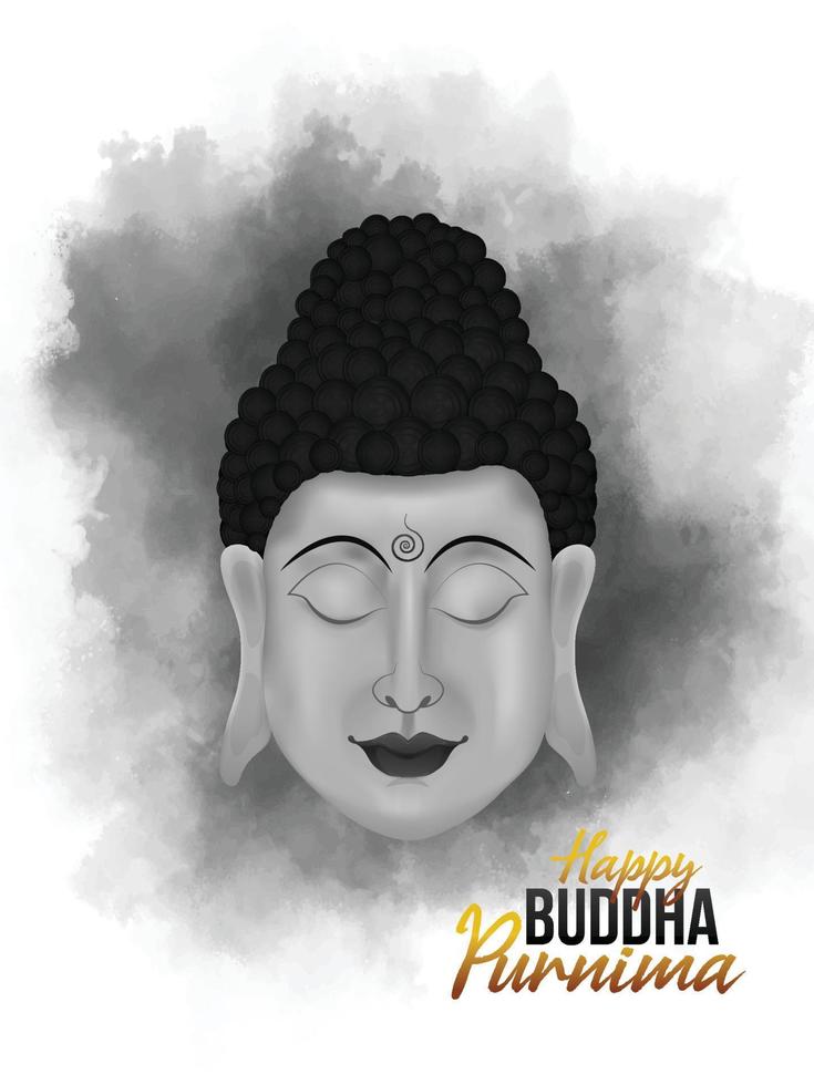 heureux bouddha purnima illustration vectorielle vecteur