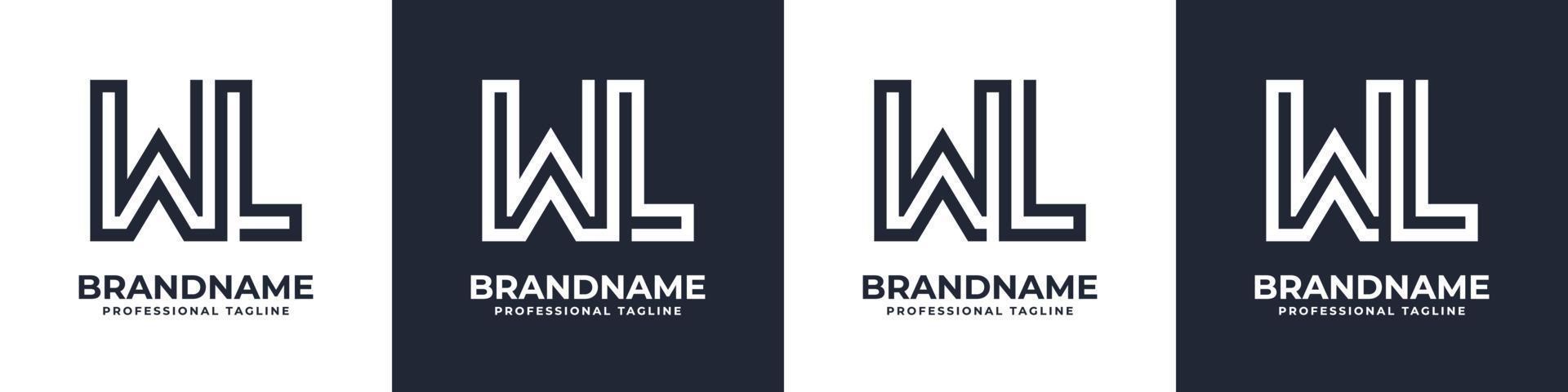Facile wl monogramme logo, adapté pour tout affaires avec wl ou lw initial. vecteur