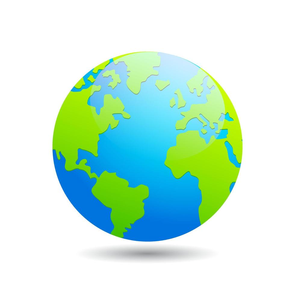 coloré sphère globe réaliste monde carte vecteur illustration