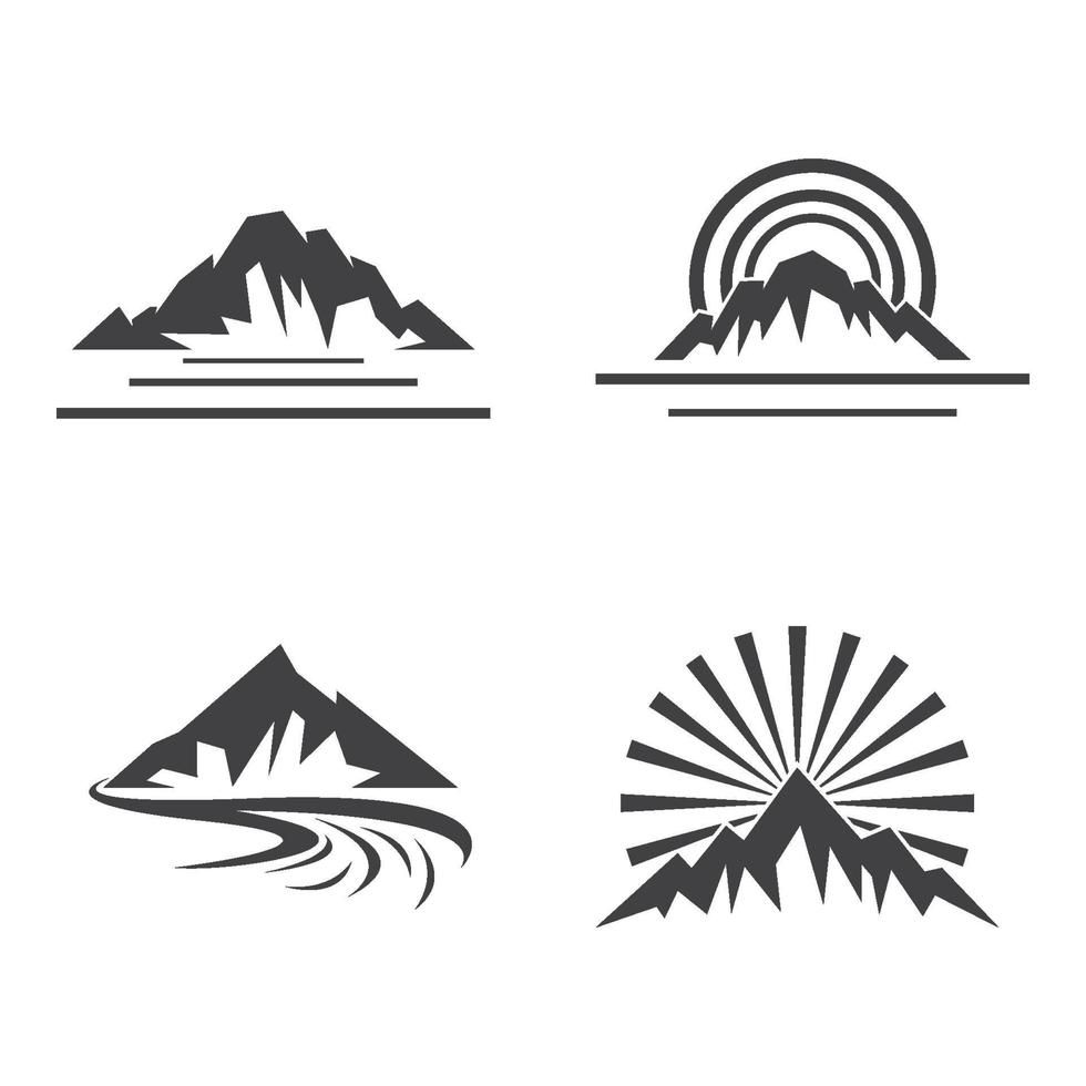 ensemble d'images de logo de montagne vecteur