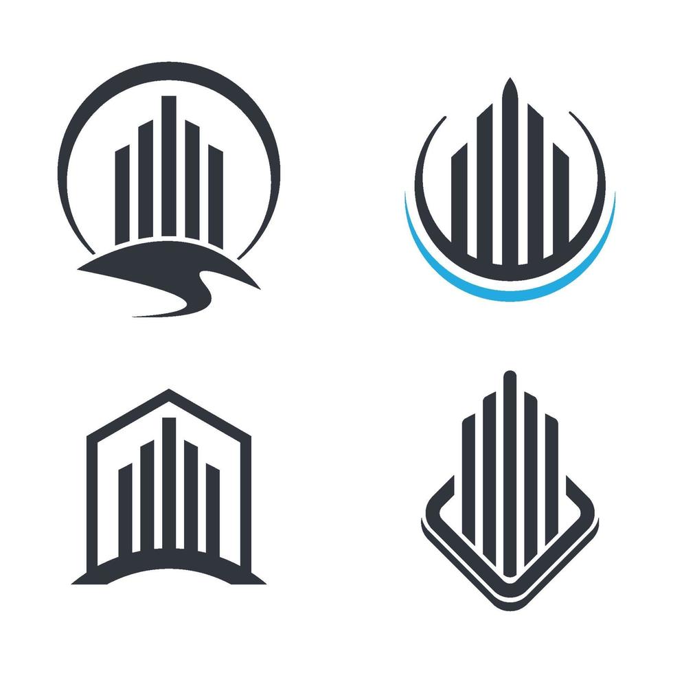 ensemble d'images de logo immobilier vecteur