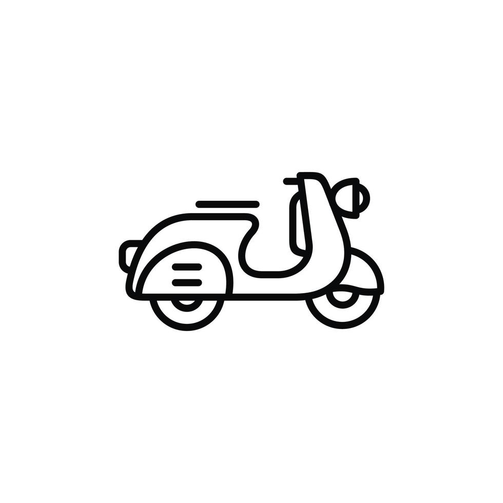 moto ligne icône isolé sur blanc Contexte vecteur