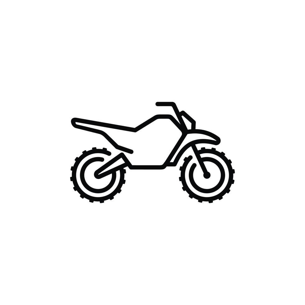 motocross ligne icône isolé sur blanc Contexte vecteur