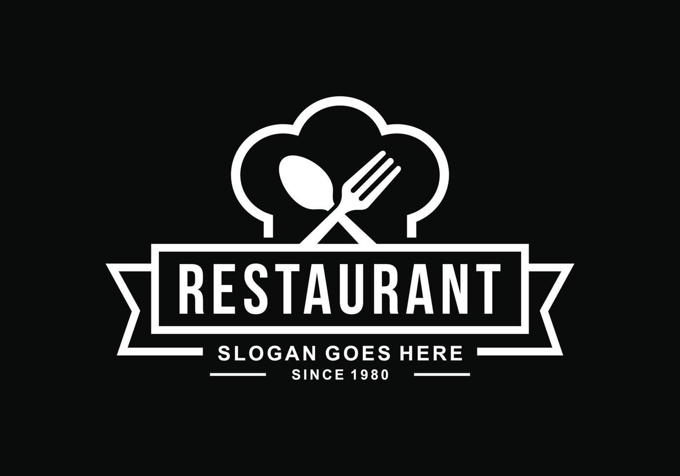 restaurant logo modèle conception vecteur