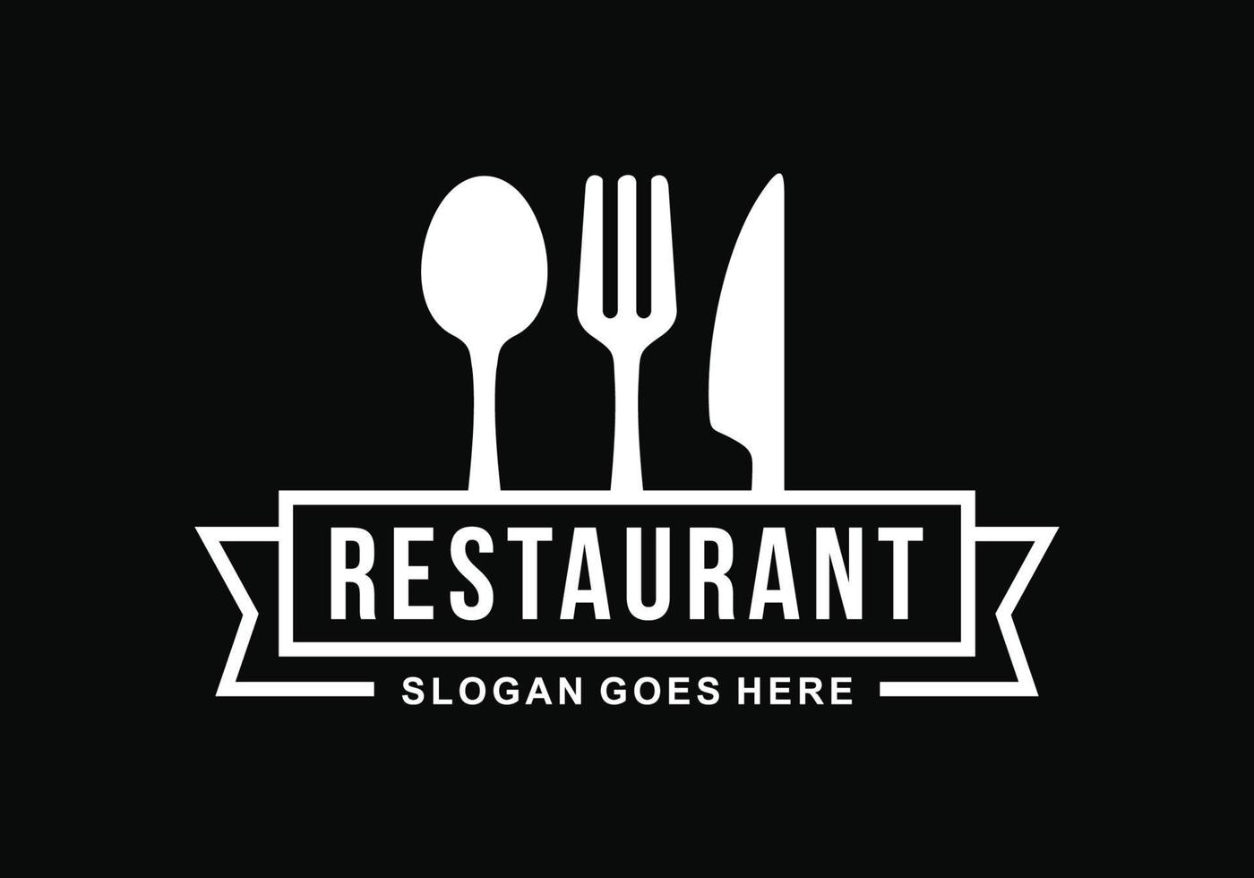 restaurant logo modèle conception vecteur