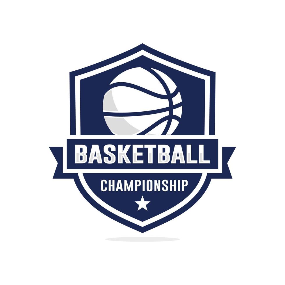 basketball championnat logo conception vecteur