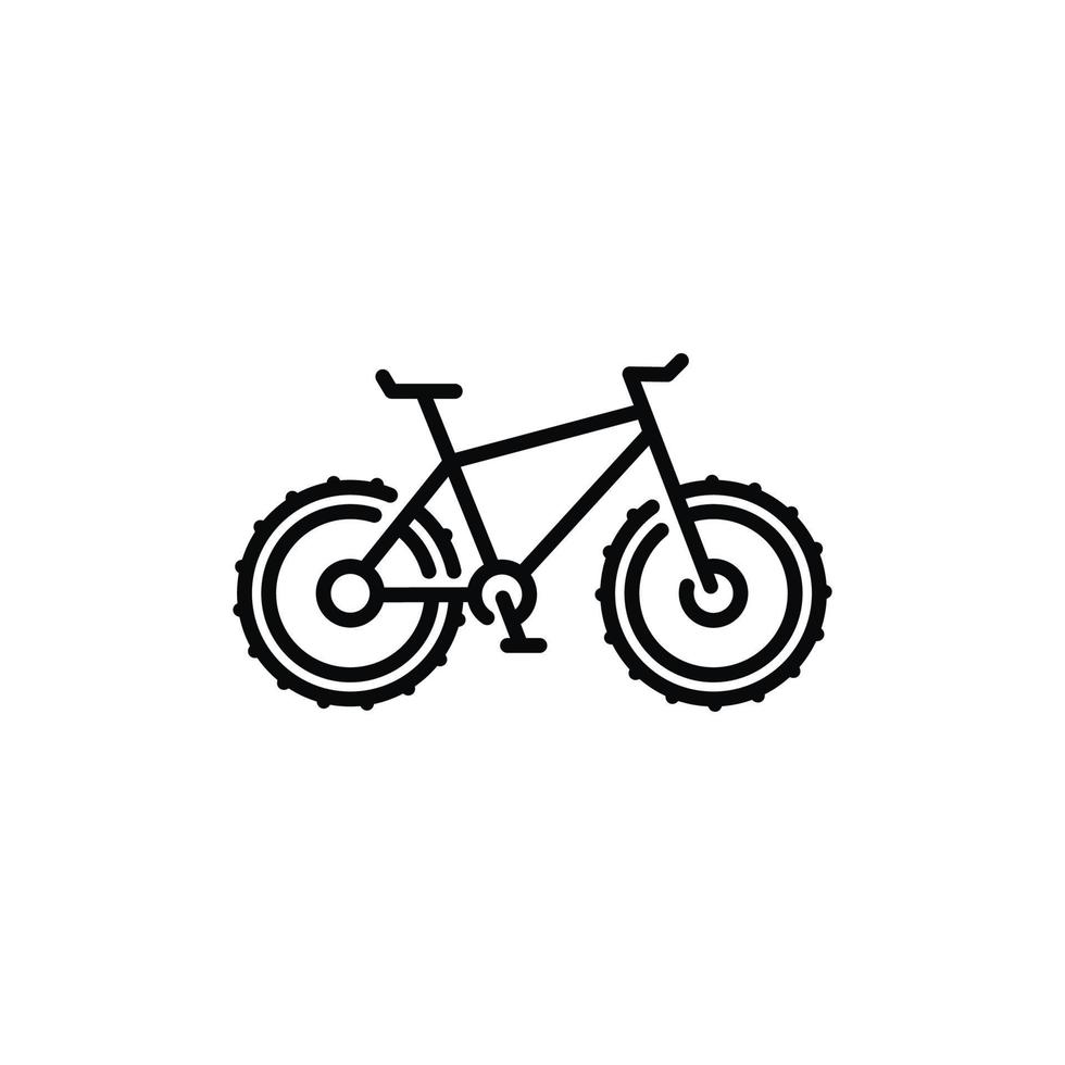 vélo ligne icône isolé sur blanc Contexte vecteur