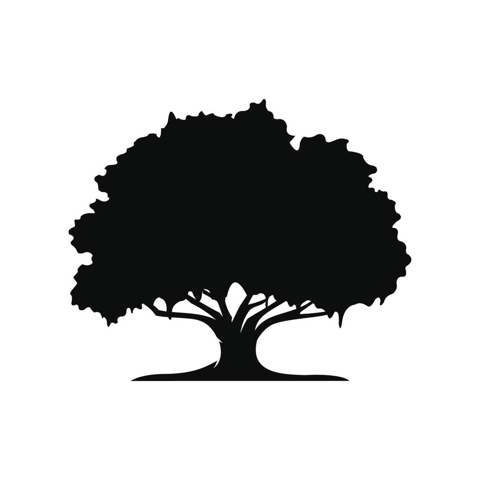 chêne arbre icône isolé sur blanc Contexte vecteur