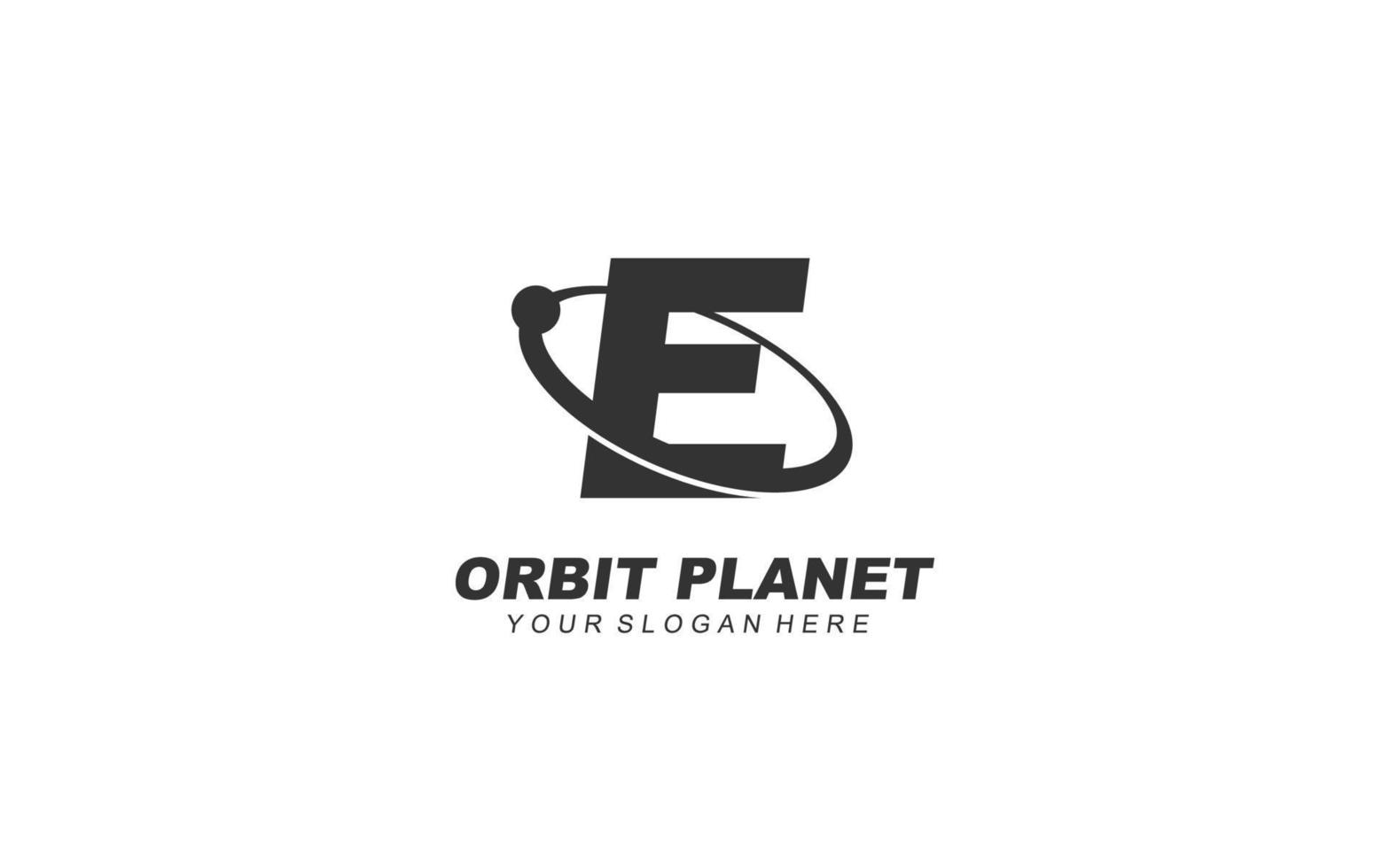 e planète logo conception inspiration. vecteur lettre modèle conception pour marque.