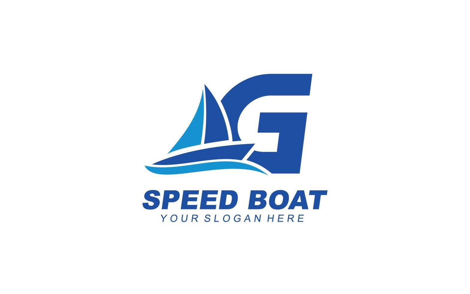 g bateau logo conception inspiration. vecteur lettre modèle conception pour marque.