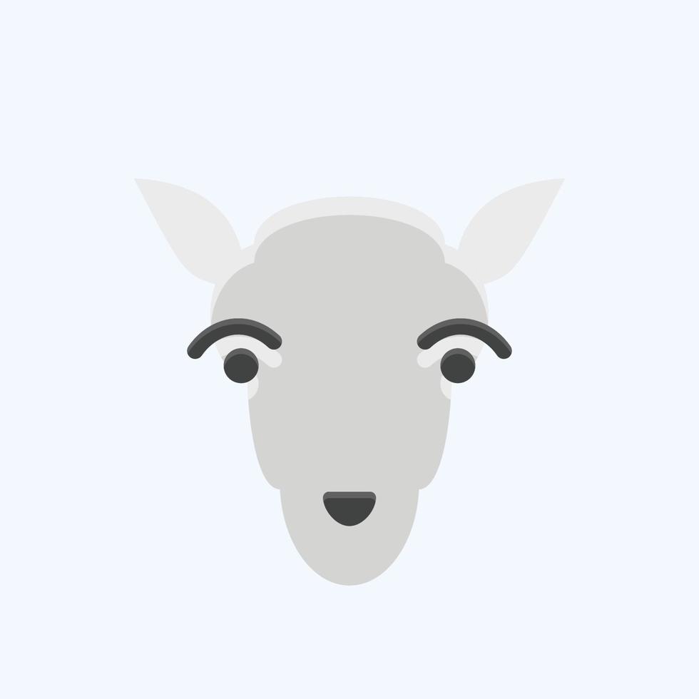 icône agneau. en relation à animal tête symbole. Facile conception modifiable. Facile illustration vecteur