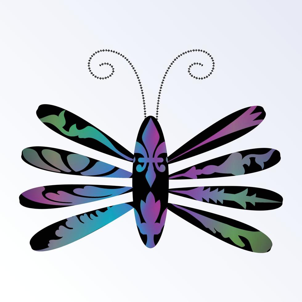 insecte conception avec magnifique motif vecteur