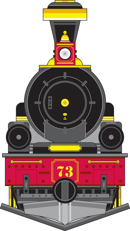 dessin animé rétro sauvage Ouest vapeur train illustration vecteur