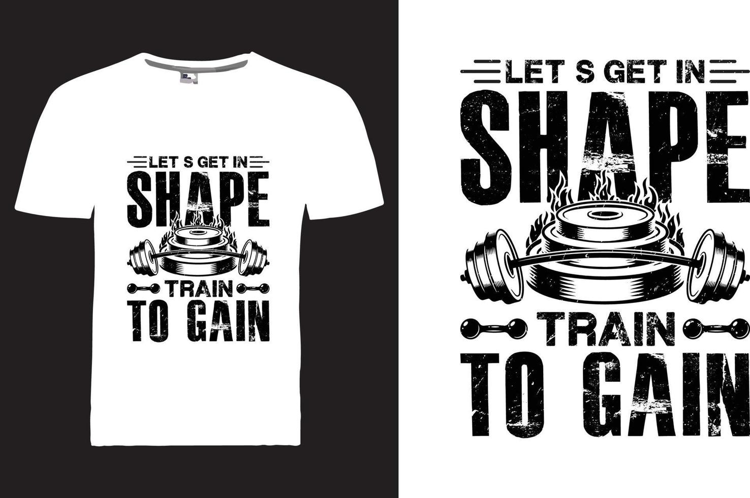 conception de t-shirt de remise en forme vecteur