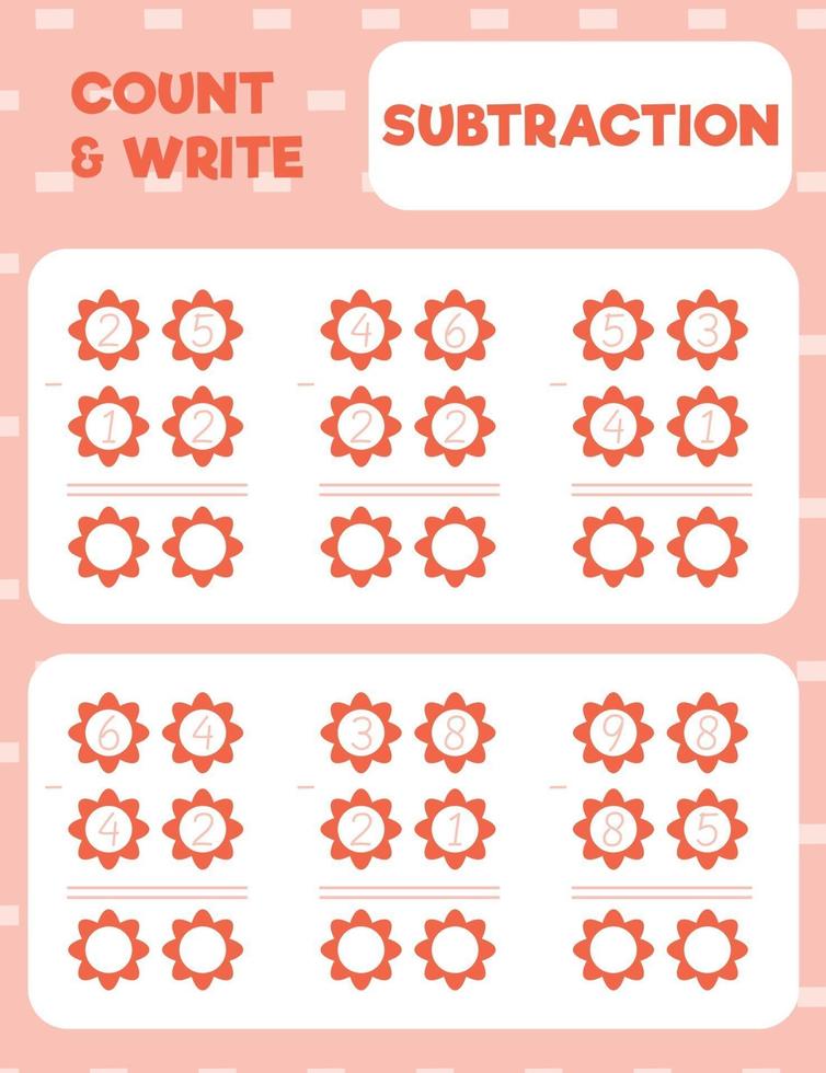 compter et écrire, soustraction vecteur