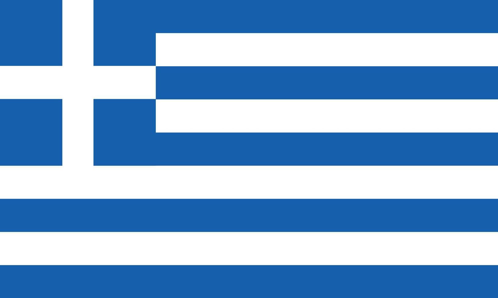 Grèce drapeau. vecteur illustration de grec nationale symbole, bleu et blanc rayures et une traverser
