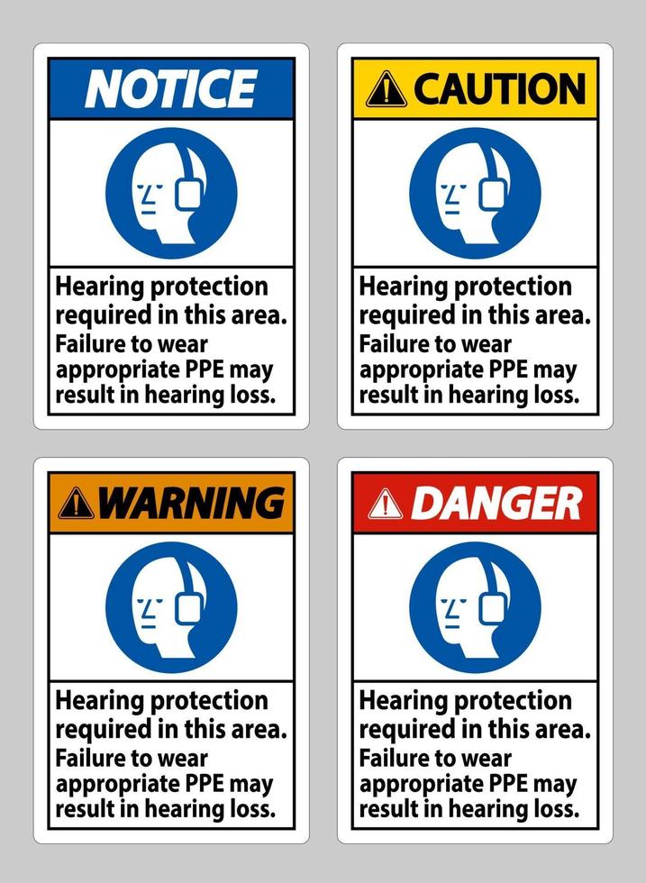 protection auditive requise dans ce domaine, le fait de ne pas porter de protection auditive appropriée peut entraîner une perte auditive vecteur