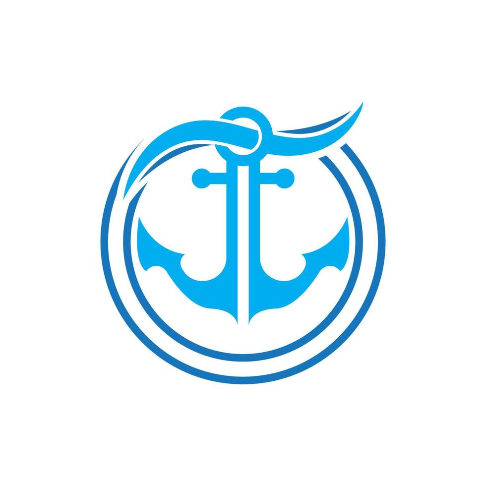 ancre logo icône bateau navire Marin marine vecteur