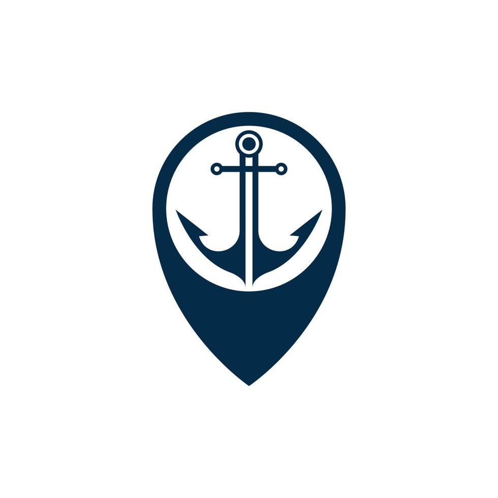 ancre logo icône bateau navire Marin marine vecteur