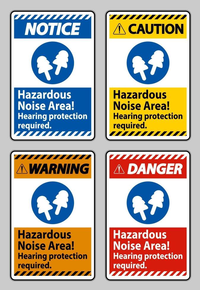 zone de bruit dangereux, protection auditive requise vecteur