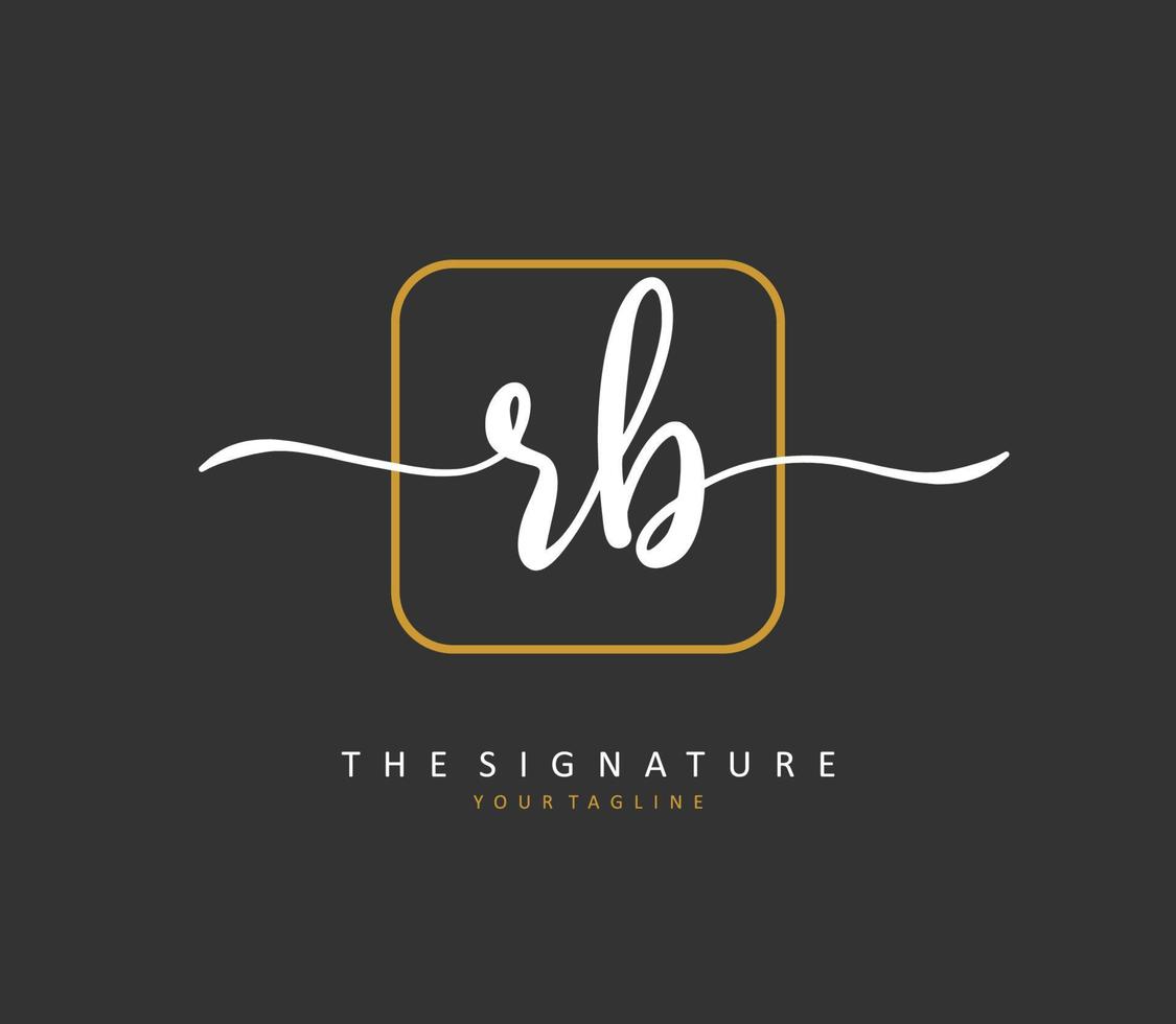 r b rb initiale lettre écriture et Signature logo. une concept écriture initiale logo avec modèle élément. vecteur