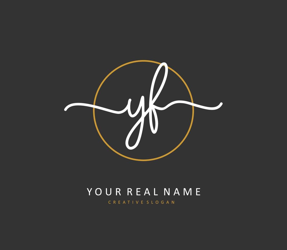 yf initiale lettre écriture et Signature logo. une concept écriture initiale logo avec modèle élément. vecteur