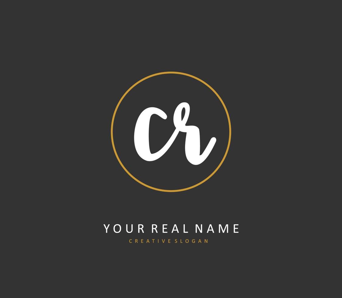 cr initiale lettre écriture et Signature logo. une concept écriture initiale logo avec modèle élément. vecteur