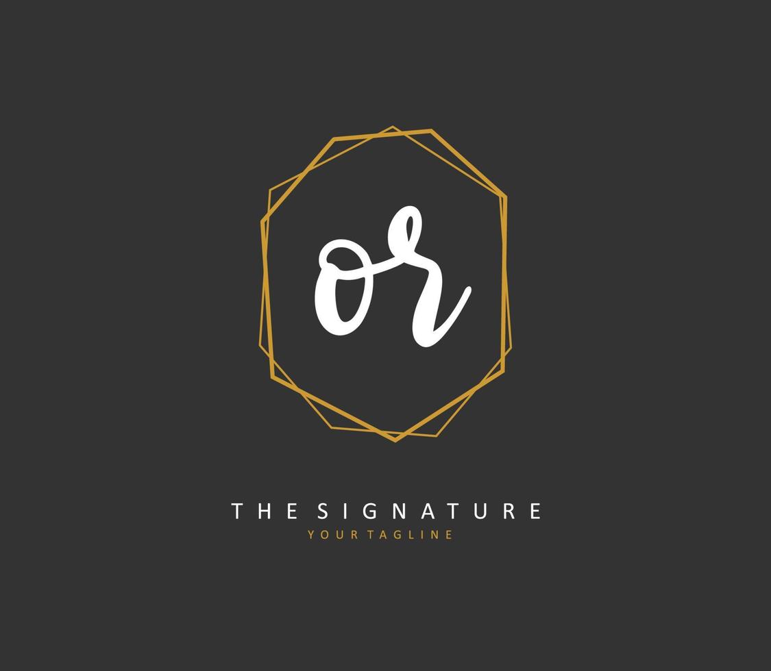 ou initiale lettre écriture et Signature logo. une concept écriture initiale logo avec modèle élément. vecteur
