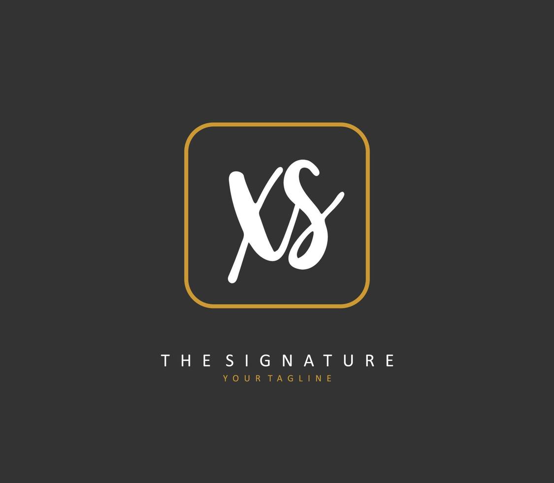 X s xs initiale lettre écriture et Signature logo. une concept écriture initiale logo avec modèle élément. vecteur