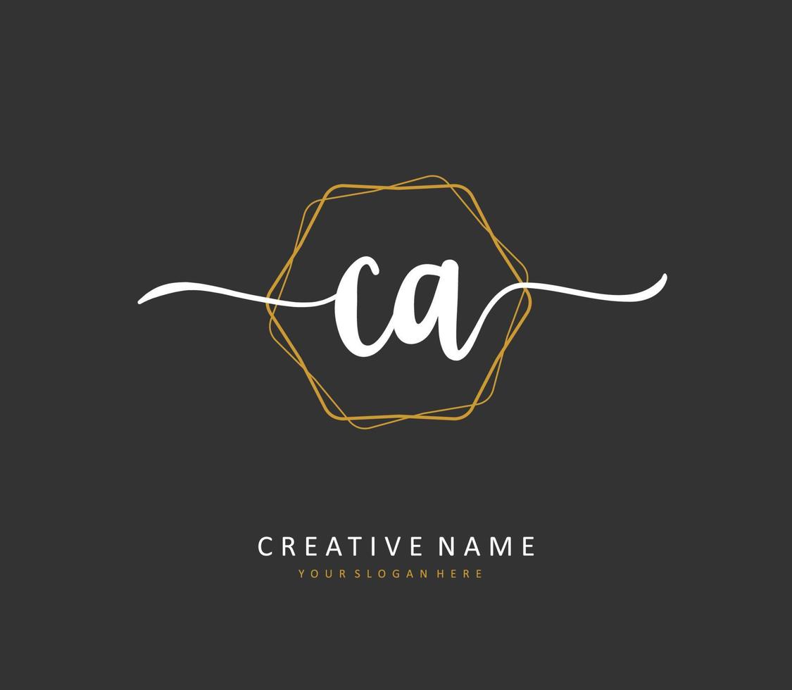 c une Californie initiale lettre écriture et Signature logo. une concept écriture initiale logo avec modèle élément. vecteur