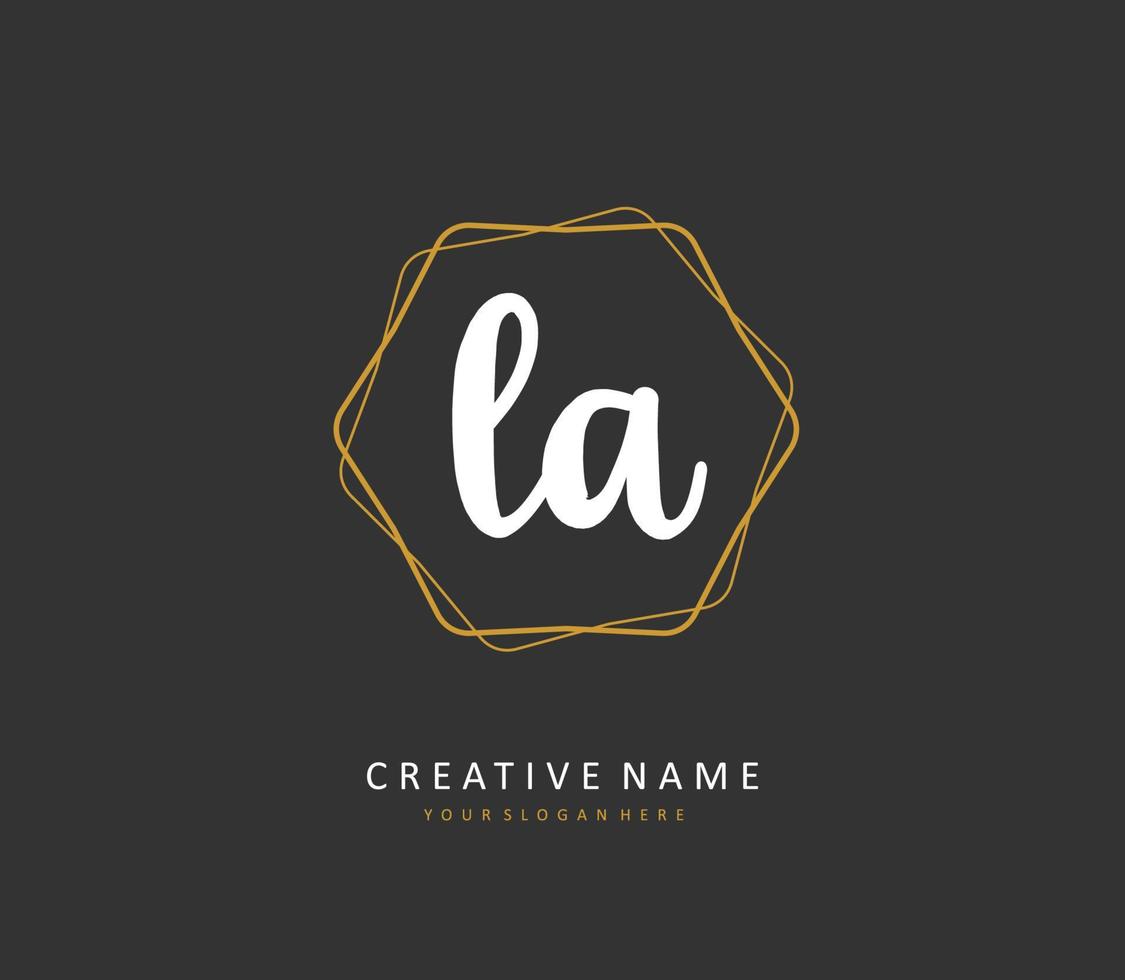 l une la initiale lettre écriture et Signature logo. une concept écriture initiale logo avec modèle élément. vecteur