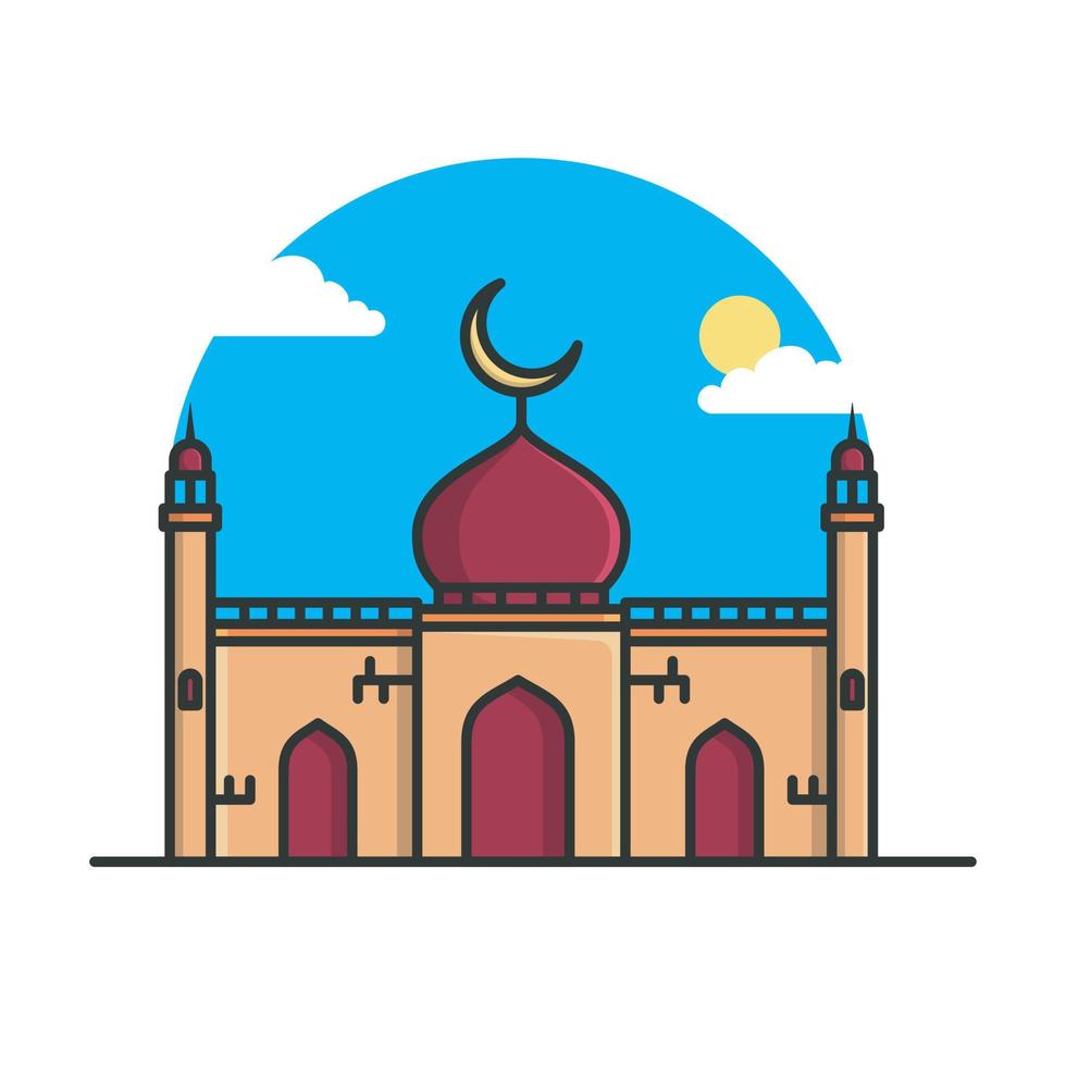mosquée Ramadan kareem vecteur illustration conception