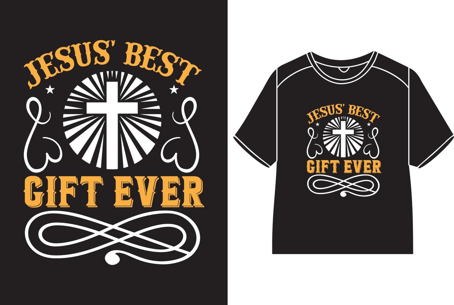 Jésus' meilleur cadeau déjà T-shirt conception vecteur