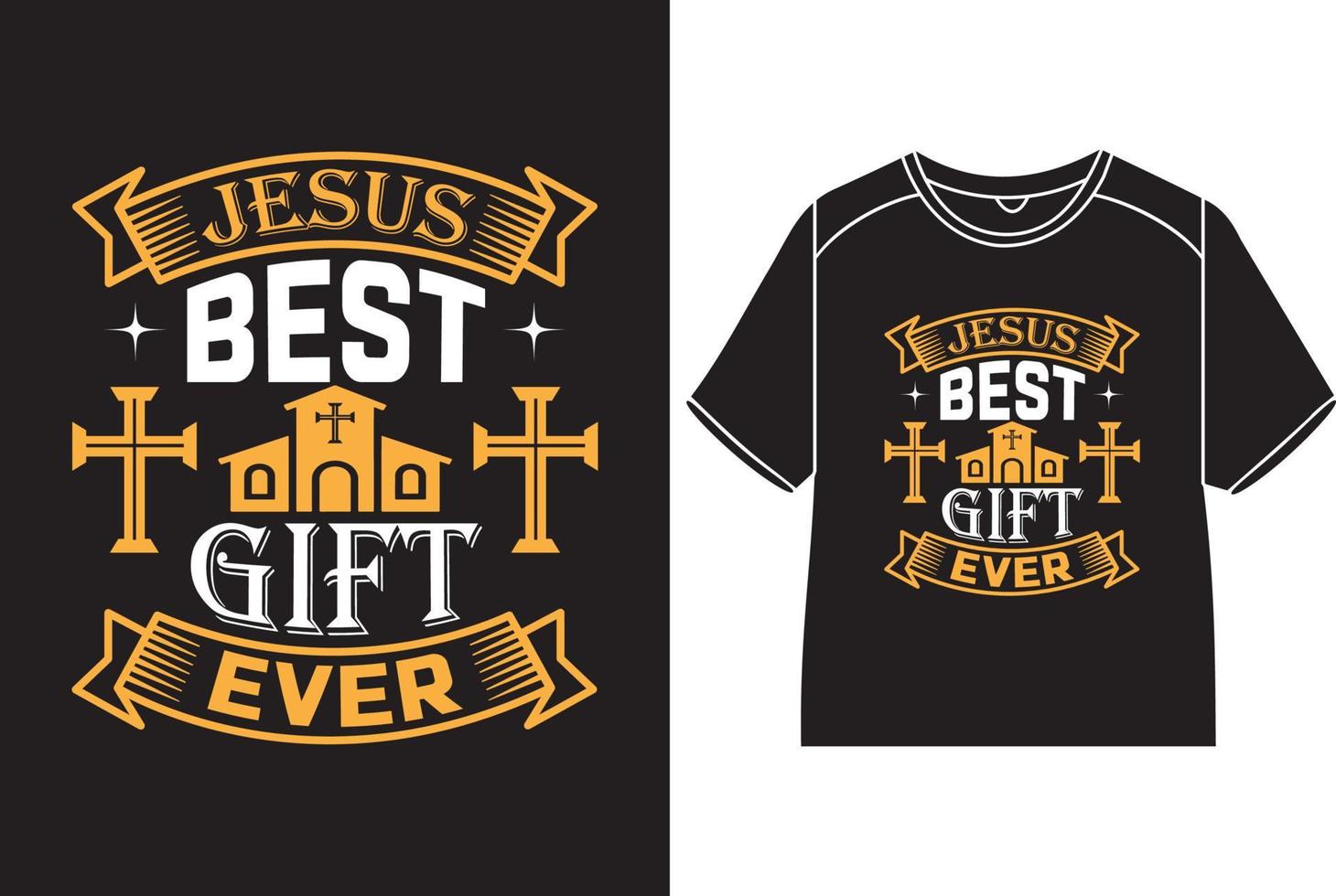 Jésus' meilleur cadeau déjà T-shirt conception vecteur