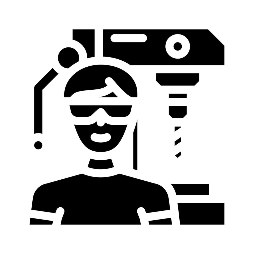 fabrication ingénieur La technologie glyphe icône vecteur illustration