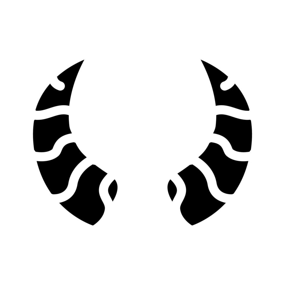 chèvre klaxon animal glyphe icône vecteur illustration