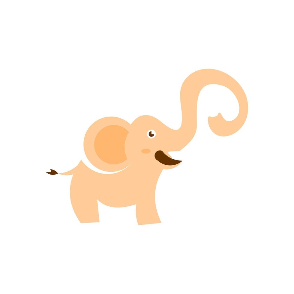 une dessin animé l'éléphant avec une gros rose oreille. vecteur