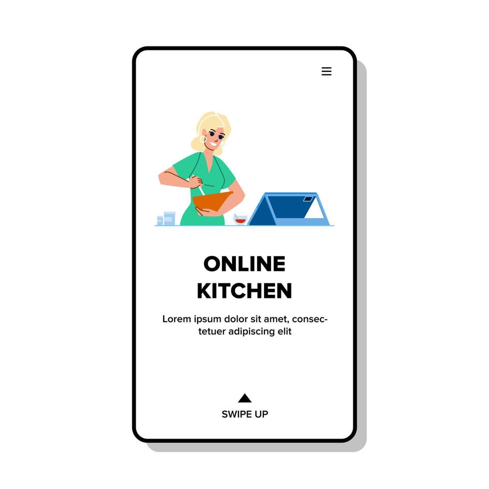 en ligne cuisine vecteur