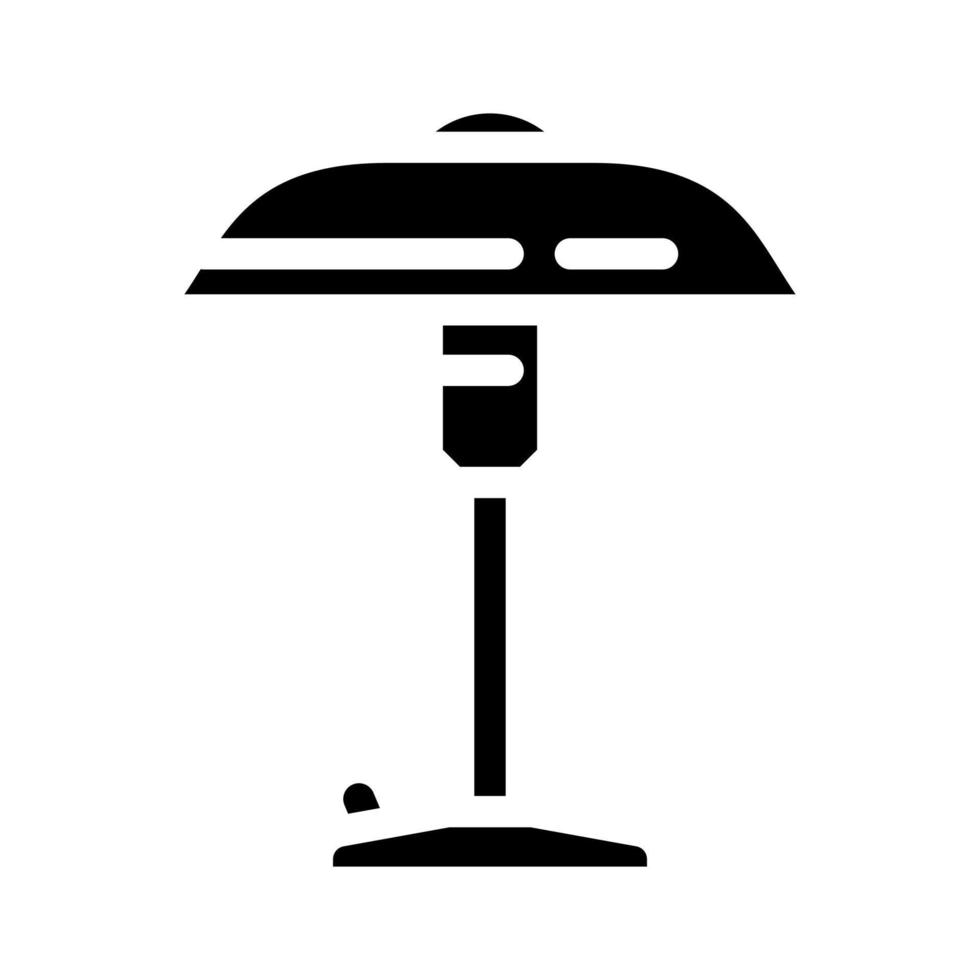 lampe table chambre intérieur glyphe icône vecteur illustration