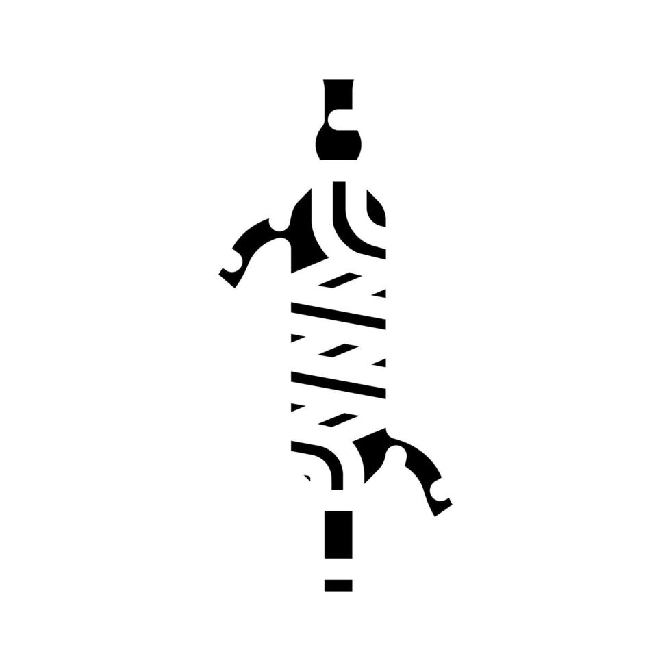 fractionner colonne chimique verrerie laboratoire glyphe icône vecteur illustration