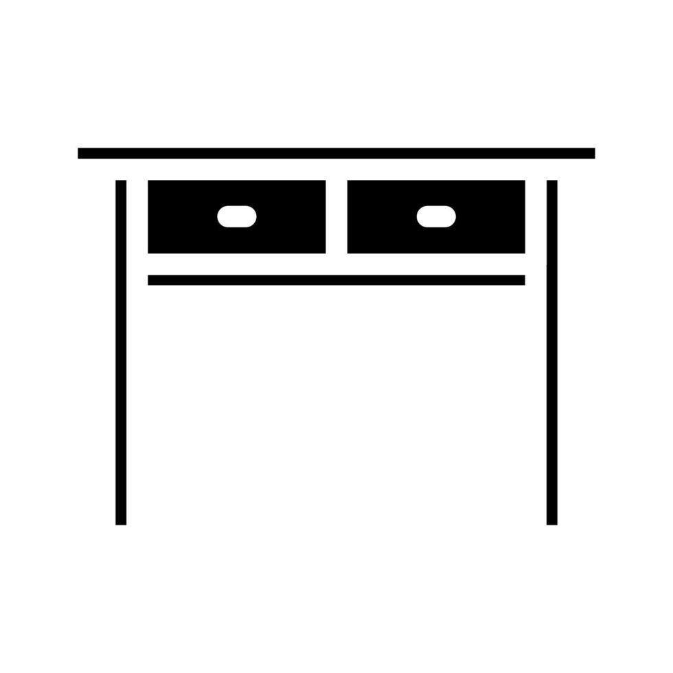 table vivant pièce glyphe icône vecteur illustration