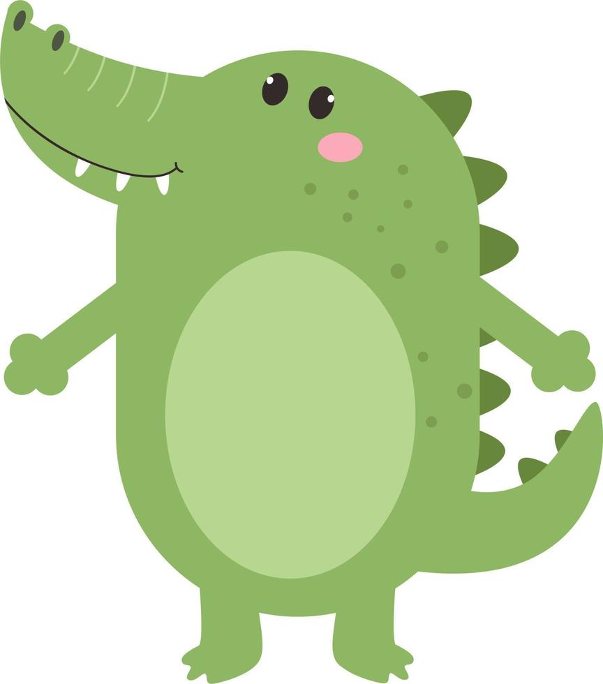 adorable et mignonne crocodile illustration vecteur