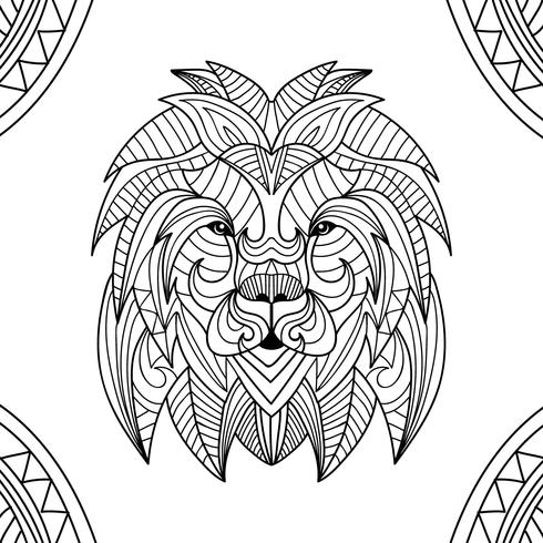 Livre à colorier Lion Animal vecteur