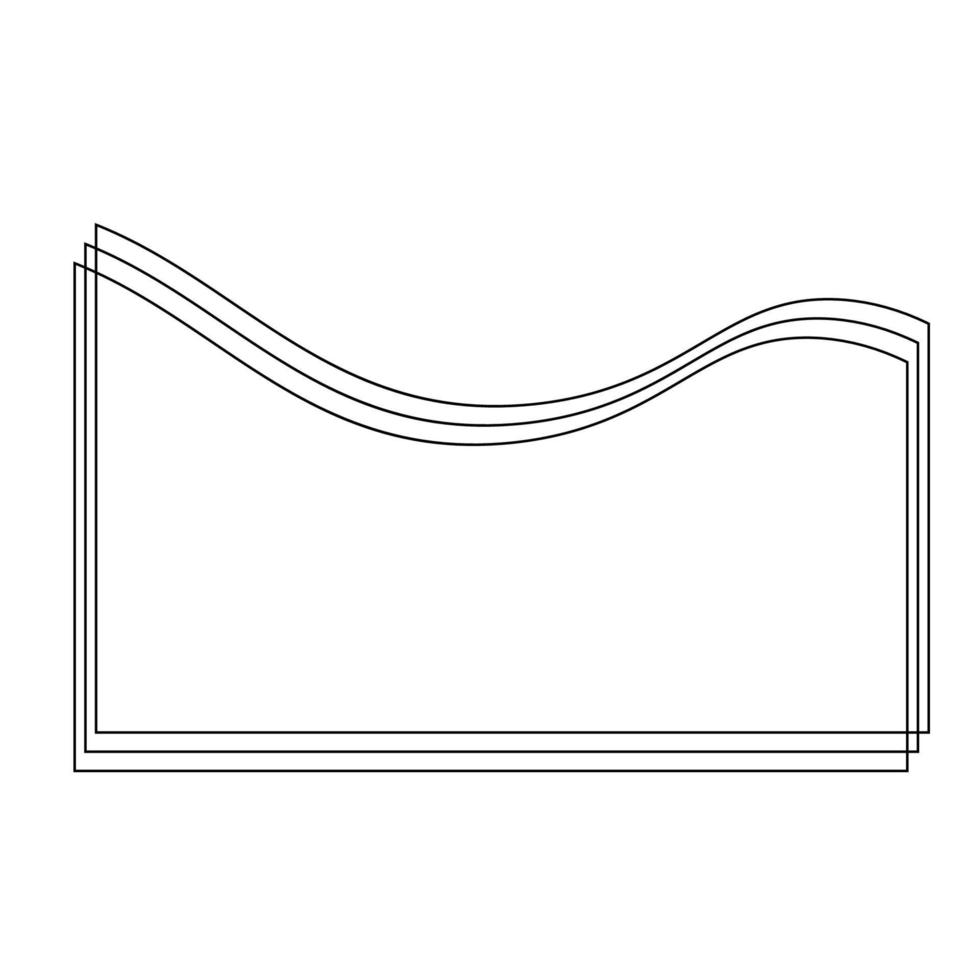 vecteur monoline vague abstrait forme