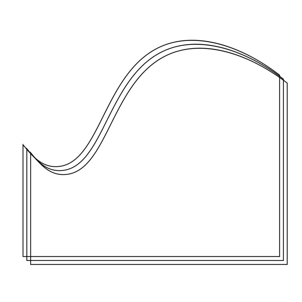 vecteur monoline vague abstrait forme