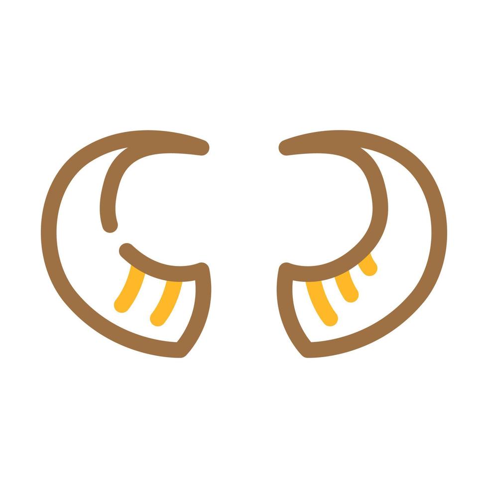 taureau klaxon animal Couleur icône vecteur illustration