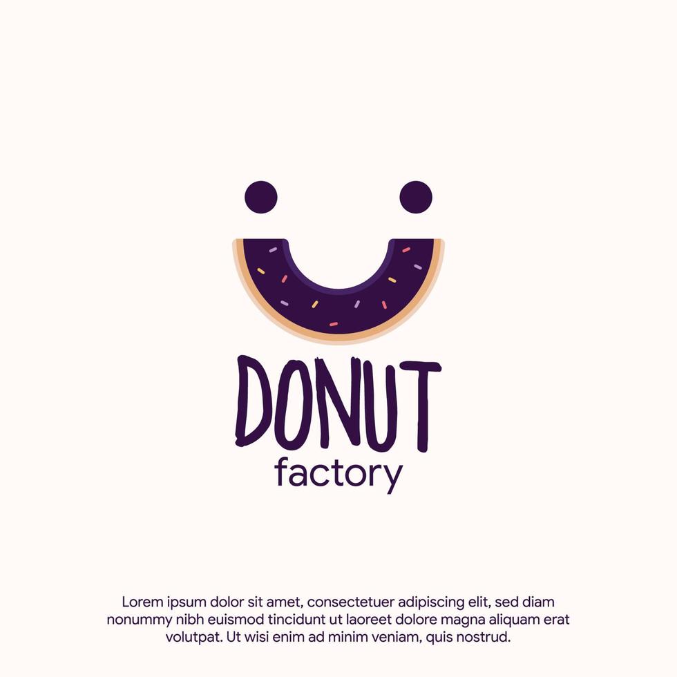 élégant Facile Donut logo modèle vecteur