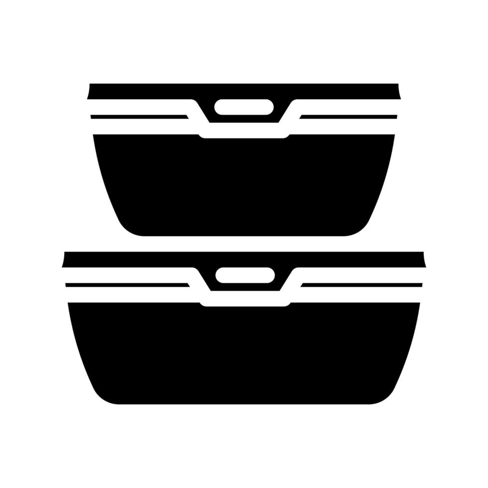 espace de rangement boules cuisine ustensiles de cuisine glyphe icône vecteur illustration